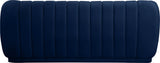 Dixie Velvet / Pine Wood / Foam Contemporary Navy Velvet Sofa - 84" W x 37" D x 32.5" H