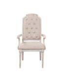 Wynsor Transitional Arm Chair (Set-2) Antique Champagne () 67533-ACME