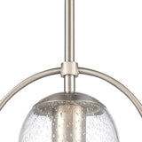 Connection 8'' Wide 1-Light Mini Pendant - Satin Nickel