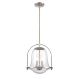 Connection 12'' Wide 2-Light Pendant - Satin Nickel