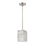 Ice Blocks 6'' Wide 1-Light Mini Pendant - Satin Nickel