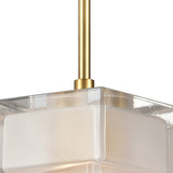 Ice Blocks 6'' Wide 1-Light Mini Pendant - Satin Brass