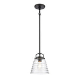 Current 8'' Wide 1-Light Pendant - Matte Black