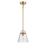 Current 8'' Wide 1-Light Pendant - Satin Brass