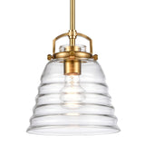 Current 8'' Wide 1-Light Pendant - Satin Brass