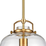 Current 12'' Wide 1-Light Pendant - Satin Brass