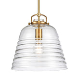 Current 12'' Wide 1-Light Pendant - Satin Brass