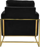 Mila Velvet / Engineered Wood / Stainless Steel / Foam Contemporary Black Velvet Chair - 32" W x 36.5" D x 35" H