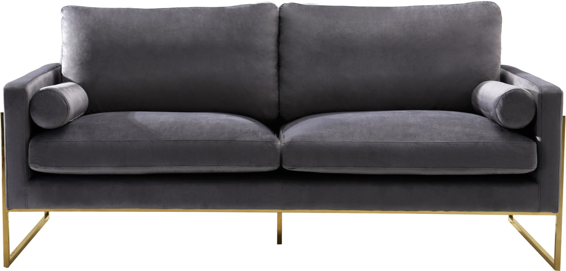 Mila Velvet Contemporary Sofa - Thumbnail 4