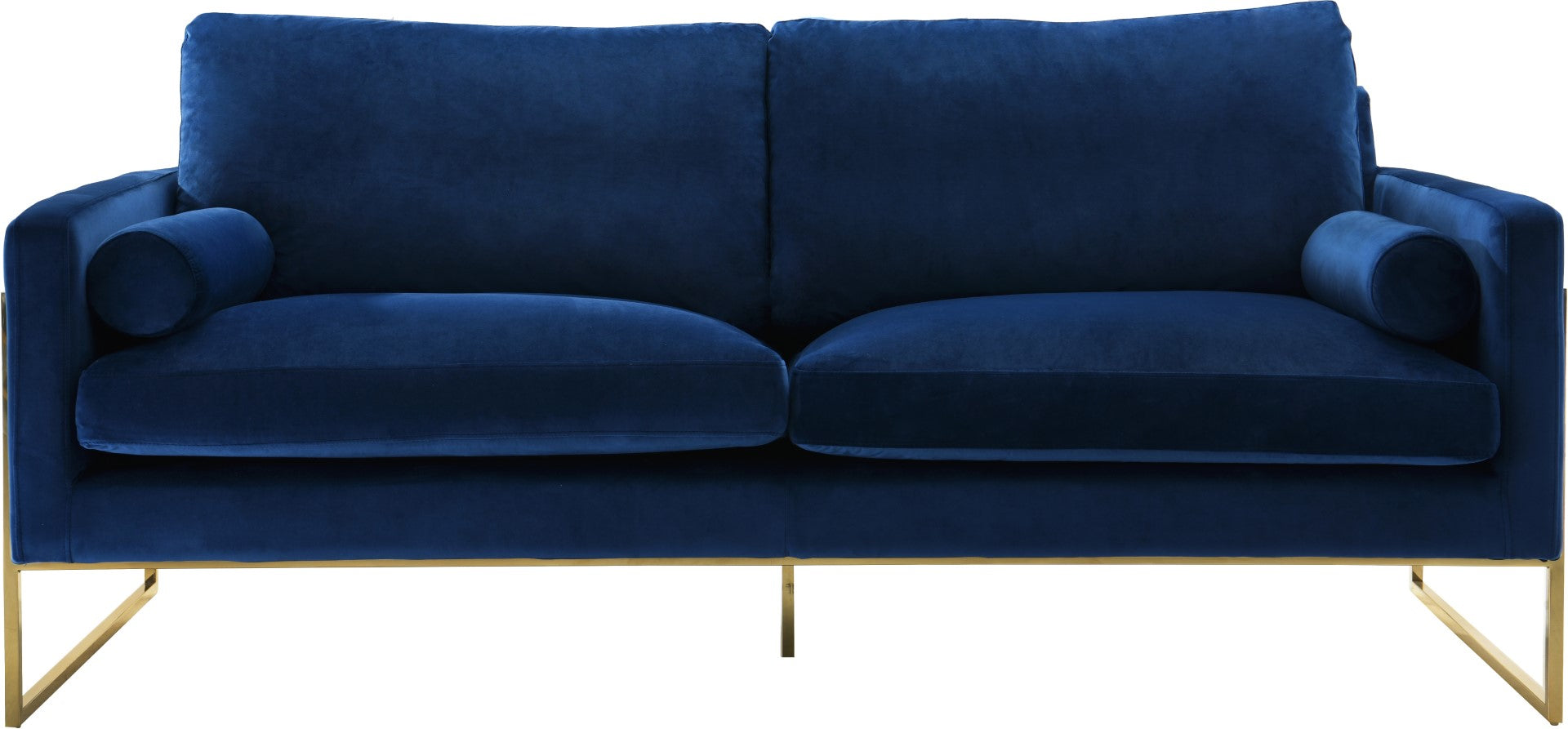 Mila Velvet Contemporary Sofa - Thumbnail 2