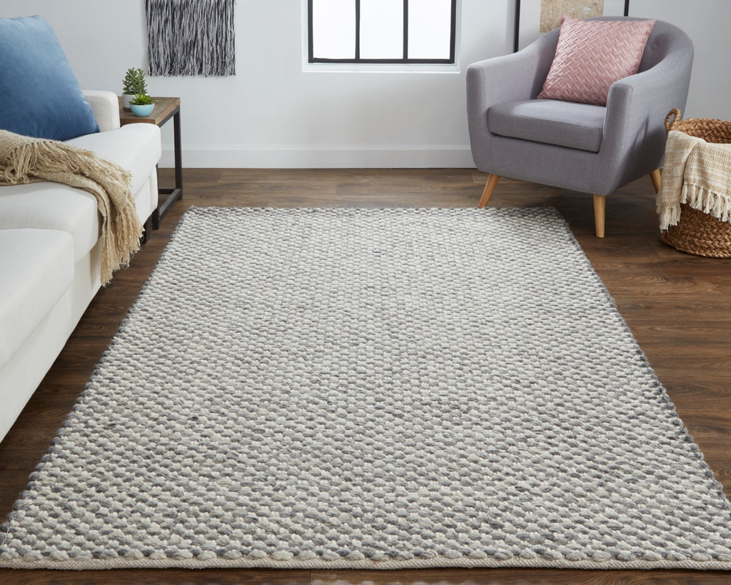 Berkeley Modern Rustic Area Rug, Chracoal Gray/Ivory, 9ft-6in x 13ft-6in