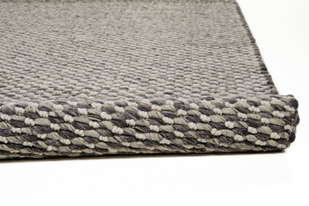 Berkeley Modern Rustic Area Rug, Chracoal Gray/Ivory, 9ft-6in x 13ft-6in