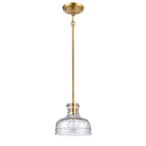 Orinoco 8'' Wide 1-Light Mini Pendant - Satin Brass