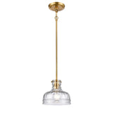 Orinoco 8'' Wide 1-Light Mini Pendant - Satin Brass