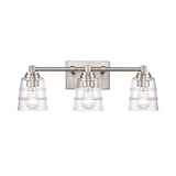 Pulsate 21.5'' Wide 3-Light Vanity Light - Satin Nickel