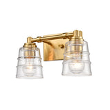 Pulsate 13'' Wide 2-Light Vanity Light - Satin Brass