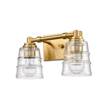 Pulsate 13'' Wide 2-Light Vanity Light - Satin Brass