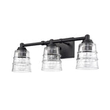 Pulsate 21.5'' Wide 3-Light Vanity Light - Matte Black