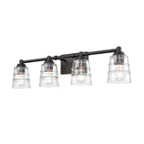 Pulsate 30.25'' Wide 4-Light Vanity Light - Matte Black