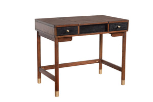 Alpine Furniture Belham Bedroom Vanity 1971-19 Two Tone - Dark Walnut & Black Mahogany Solids & Veneer 36 x 22 x 30.5