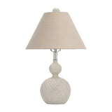 Sagebrook Home Contemporary Resin 21" Twist Table Lamp,cream Speckle 50787 Cream Polyresin