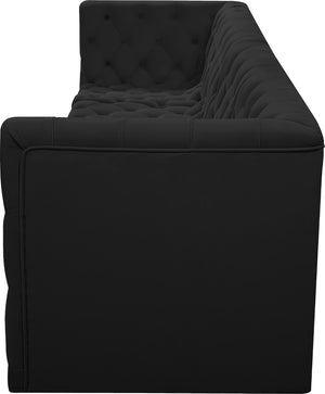 Tuft Velvet / Engineered Wood / Foam Contemporary Black Velvet Modular Sofa - 128" W x 35" D x 32" H
