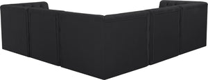 Tuft Velvet / Engineered Wood / Foam Contemporary Black Velvet Modular Sectional - 99" W x 99" D x 32" H