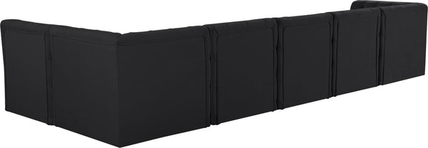 Tuft Velvet / Engineered Wood / Foam Contemporary Black Velvet Modular Sectional - 157" W x 64" D x 32" H