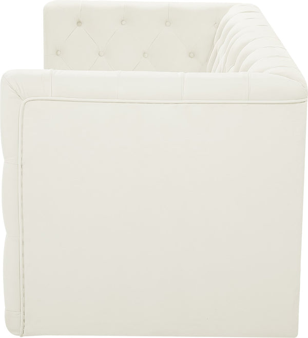 Tuft Velvet / Engineered Wood / Foam Contemporary Cream Velvet Modular Sofa - 70" W x 35" D x 32" H