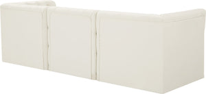 Tuft Velvet / Engineered Wood / Foam Contemporary Cream Velvet Modular Sofa - 99" W x 35" D x 32" H