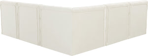 Tuft Velvet / Engineered Wood / Foam Contemporary Cream Velvet Modular Sectional - 93" W x 93" D x 32" H