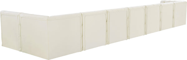 Tuft Velvet / Engineered Wood / Foam Contemporary Cream Velvet Modular Sectional - 186" W x 64" D x 32" H