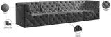 Tuft Velvet / Engineered Wood / Foam Contemporary Grey Velvet Modular Sofa - 128" W x 35" D x 32" H