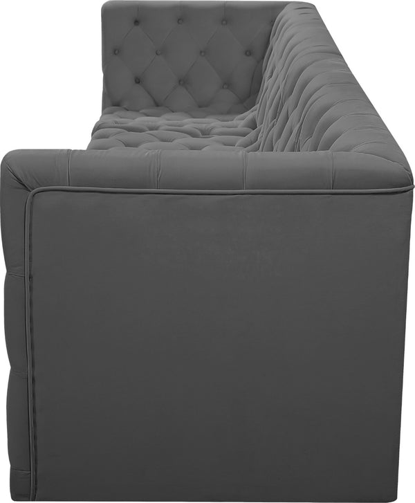 Tuft Velvet / Engineered Wood / Foam Contemporary Grey Velvet Modular Sofa - 128" W x 35" D x 32" H