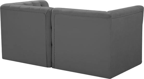 Tuft Velvet / Engineered Wood / Foam Contemporary Grey Velvet Modular Sofa - 70" W x 35" D x 32" H