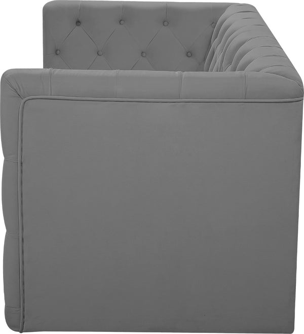 Tuft Velvet / Engineered Wood / Foam Contemporary Grey Velvet Modular Sofa - 70" W x 35" D x 32" H