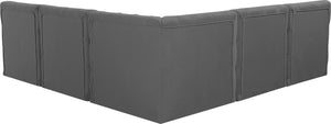 Tuft Velvet / Engineered Wood / Foam Contemporary Grey Velvet Modular Sectional - 93" W x 93" D x 32" H