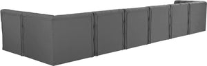 Tuft Velvet / Engineered Wood / Foam Contemporary Grey Velvet Modular Sectional - 186" W x 64" D x 32" H