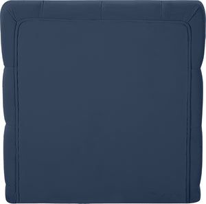 Tuft Velvet / Engineered Wood / Foam Contemporary Navy Velvet Armless Chair - 29" W x 35" D x 32" H