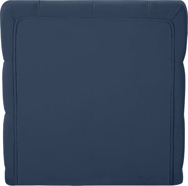 Tuft Velvet / Engineered Wood / Foam Contemporary Navy Velvet Armless Chair - 29" W x 35" D x 32" H