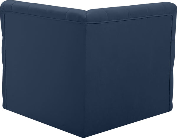 Tuft Velvet / Engineered Wood / Foam Contemporary Navy Velvet Corner Chair - 35" W x 35" D x 32" H