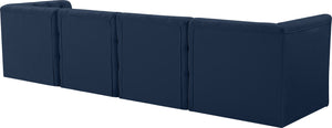 Tuft Velvet / Engineered Wood / Foam Contemporary Navy Velvet Modular Sofa - 128" W x 35" D x 32" H