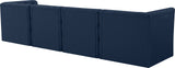 Tuft Velvet / Engineered Wood / Foam Contemporary Navy Velvet Modular Sofa - 128" W x 35" D x 32" H