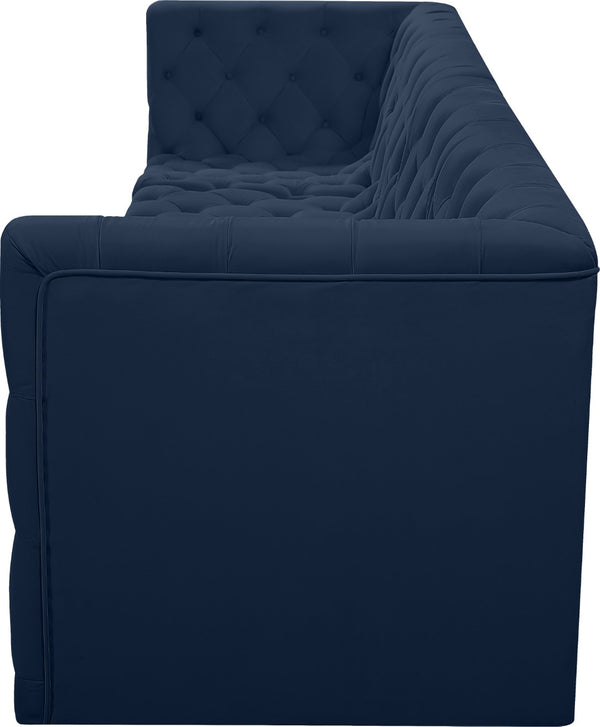 Tuft Velvet / Engineered Wood / Foam Contemporary Navy Velvet Modular Sofa - 128" W x 35" D x 32" H