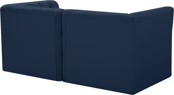 Tuft Velvet / Engineered Wood / Foam Contemporary Navy Velvet Modular Sofa - 70" W x 35" D x 32" H