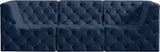 Tuft Velvet / Engineered Wood / Foam Contemporary Navy Velvet Modular Sofa - 99" W x 35" D x 32" H