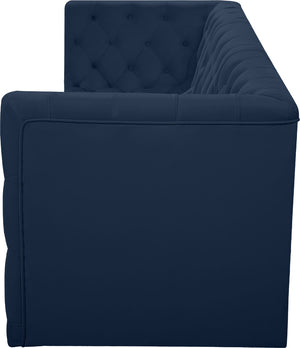 Tuft Velvet / Engineered Wood / Foam Contemporary Navy Velvet Modular Sofa - 99" W x 35" D x 32" H