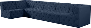 Tuft Velvet / Engineered Wood / Foam Contemporary Navy Velvet Modular Sectional - 157" W x 64" D x 32" H