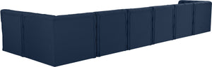 Tuft Velvet / Engineered Wood / Foam Contemporary Navy Velvet Modular Sectional - 186" W x 64" D x 32" H