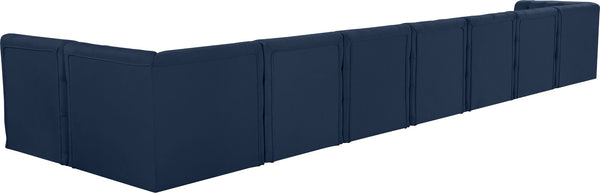 Tuft Velvet / Engineered Wood / Foam Contemporary Navy Velvet Modular Sectional - 186" W x 64" D x 32" H
